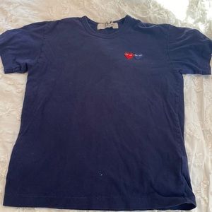 COMME des Garçons two hearts t-shirt color navy
